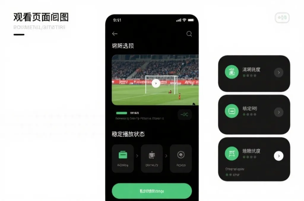 导航页中分类清晰的世界杯直播入口布局示意图